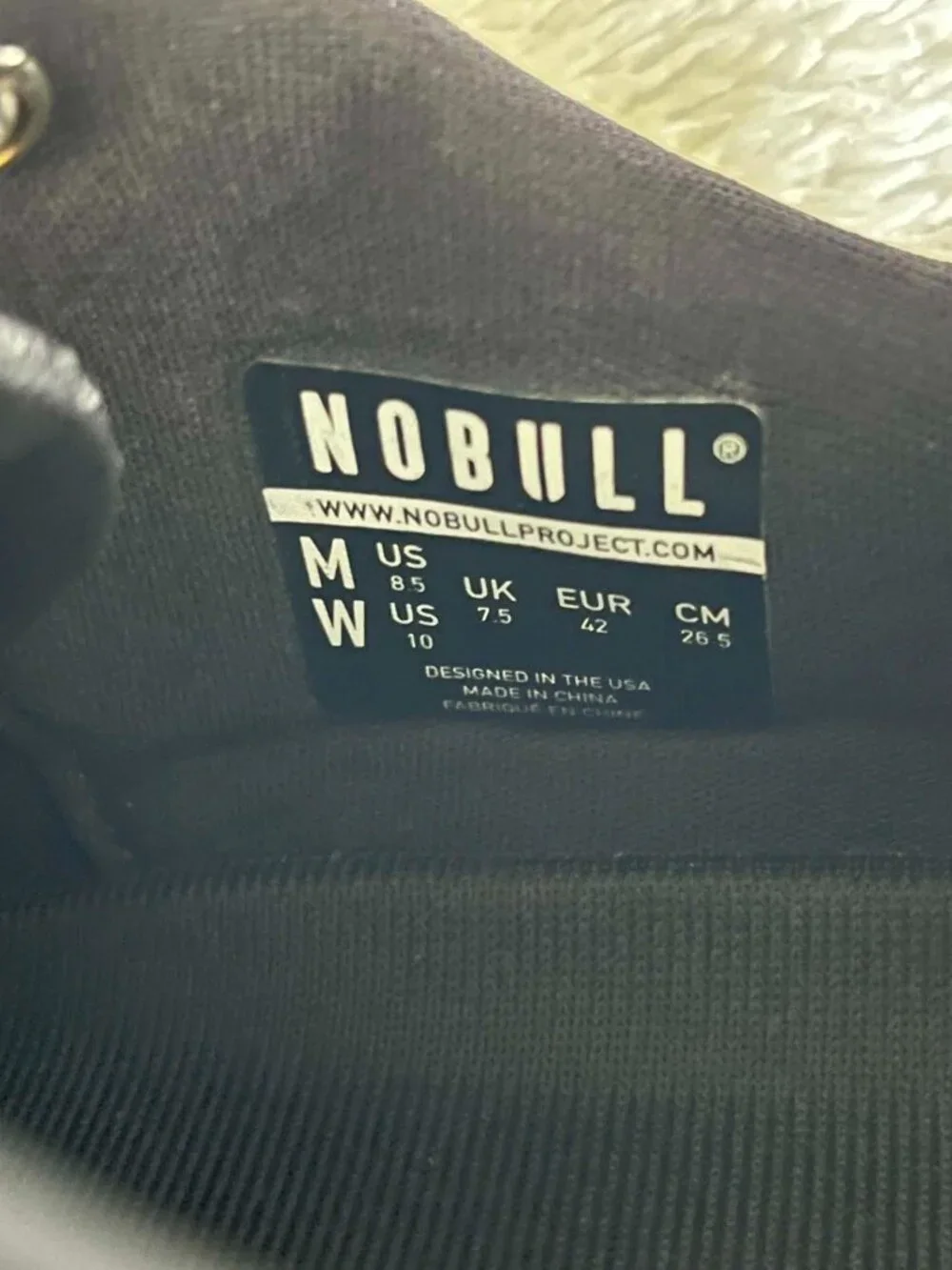 NOBULL Trainers Black Canvas Unisex Sneakers Shoes Men's 8.5/Women's 10